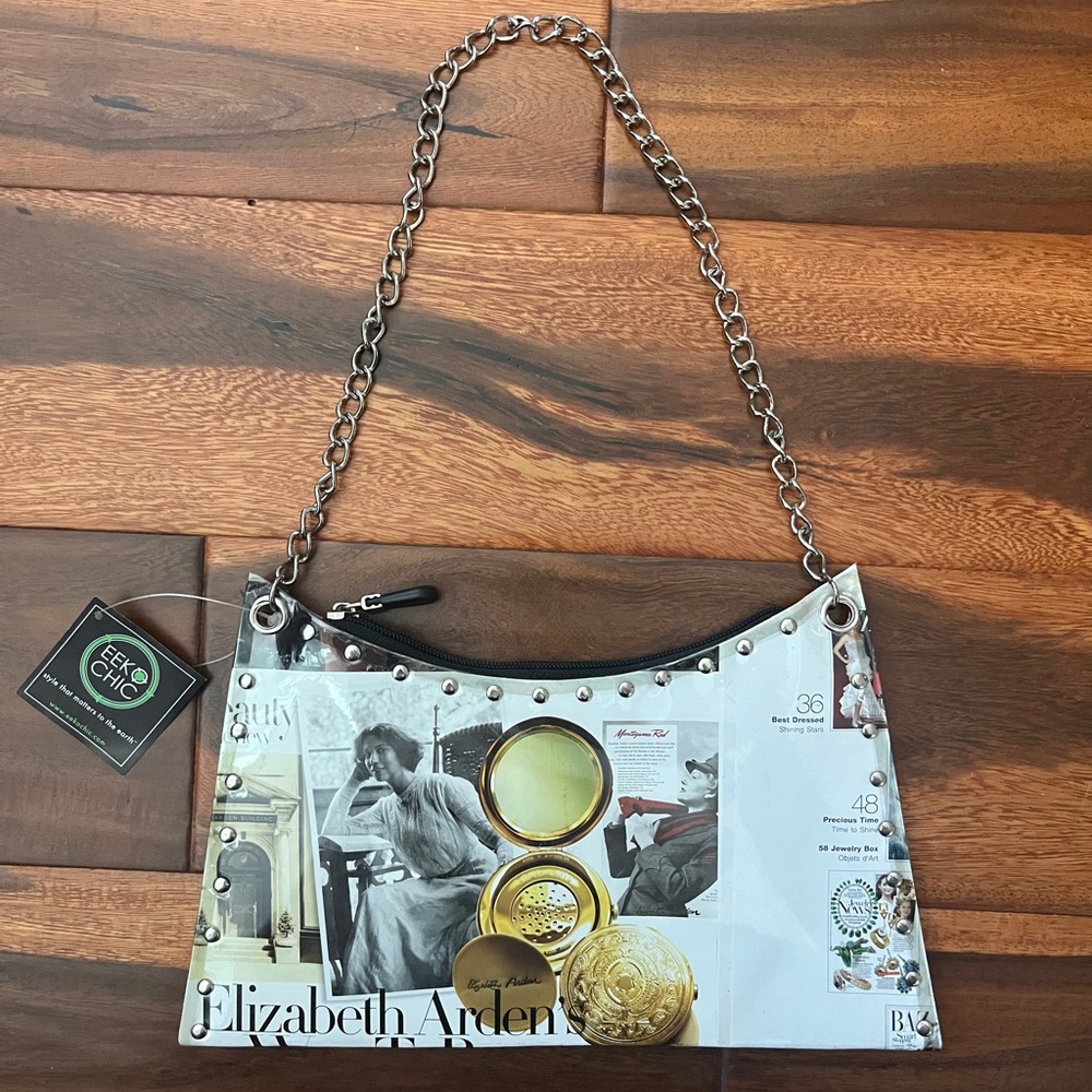 'Elizabeth Arden' Inspired Art Deco 2-sided Purse with Chain - One of a Kind!